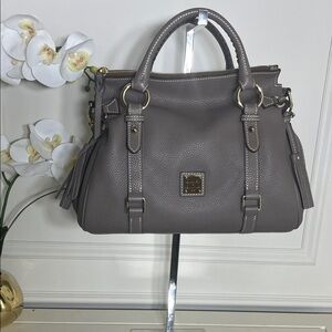 Dooney & Bourke Elephant Grey Leather Satchel